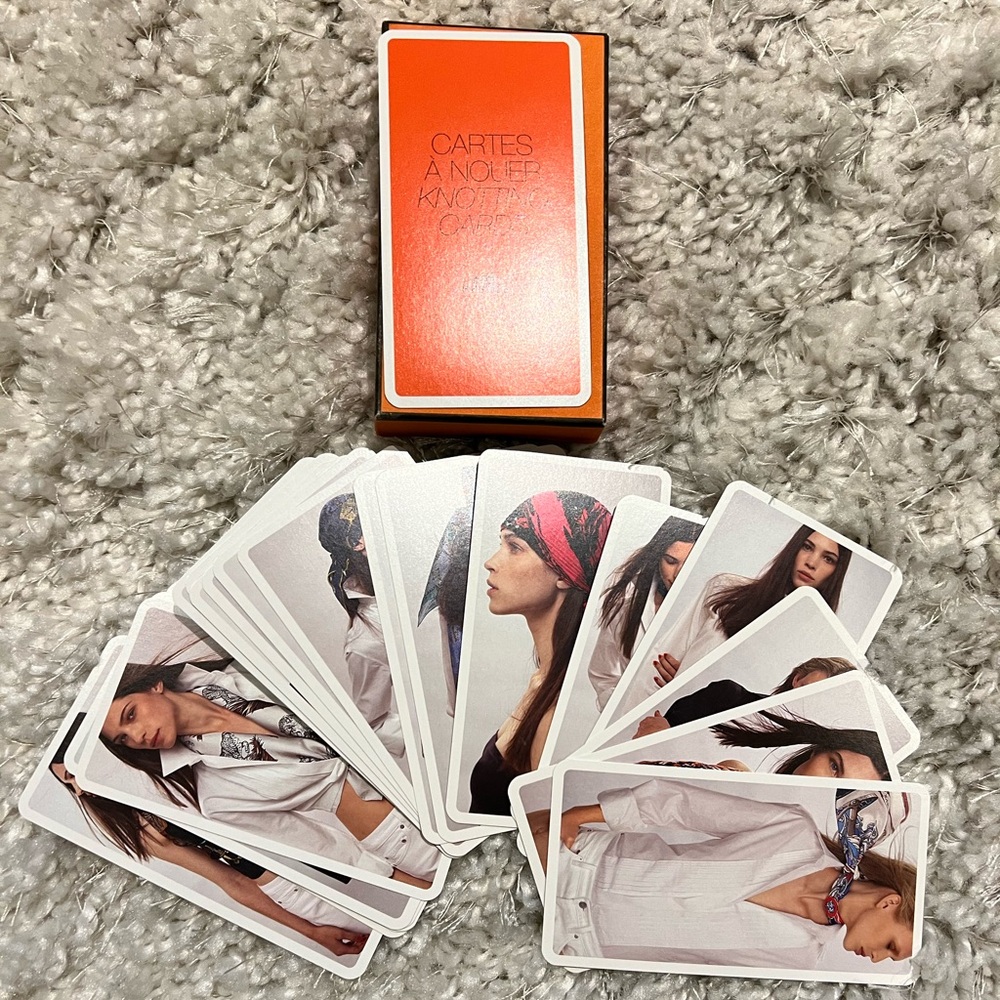 Vintage Hermes Scarf Knotting Cards